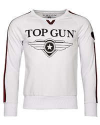 weißes bedrucktes Sweatshirt von TOP GUN