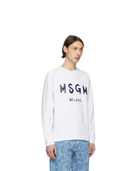 weißes bedrucktes Sweatshirt von MSGM
