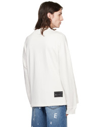 weißes bedrucktes Sweatshirt von We11done