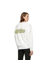weißes bedrucktes Sweatshirt von 032c