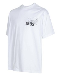 weißes bedrucktes T-Shirt mit einem Rundhalsausschnitt von Stampd