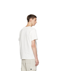 weißes bedrucktes T-Shirt mit einem Rundhalsausschnitt von Moncler Genius