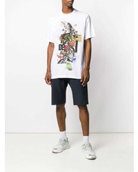 weißes bedrucktes T-Shirt mit einem Rundhalsausschnitt von DSQUARED2