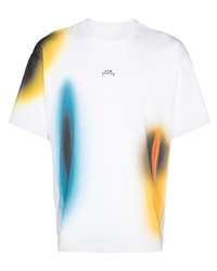 weißes bedrucktes T-Shirt mit einem Rundhalsausschnitt von A-Cold-Wall*