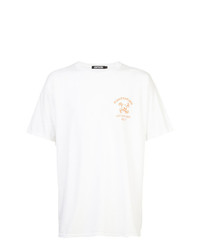 weißes bedrucktes T-Shirt mit einem Rundhalsausschnitt von Adaptation