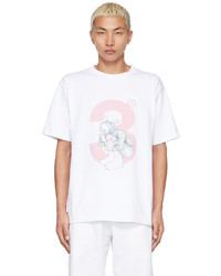 weißes bedrucktes T-Shirt mit einem Rundhalsausschnitt von Aitor Throup’s TheDSA