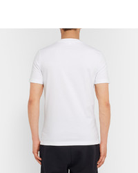 weißes bedrucktes T-Shirt mit einem Rundhalsausschnitt von McQ