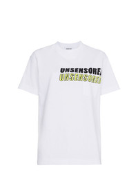 weißes bedrucktes T-Shirt mit einem Rundhalsausschnitt von Ambush