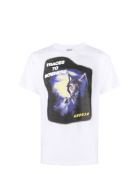 weißes bedrucktes T-Shirt mit einem Rundhalsausschnitt von Ambush