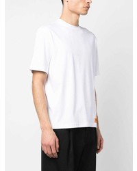 weißes bedrucktes T-Shirt mit einem Rundhalsausschnitt von Lanvin