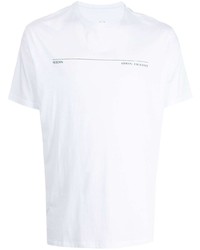 weißes bedrucktes T-Shirt mit einem Rundhalsausschnitt von Armani Exchange