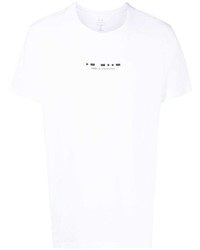 weißes bedrucktes T-Shirt mit einem Rundhalsausschnitt von Armani Exchange