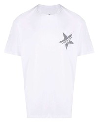 weißes bedrucktes T-Shirt mit einem Rundhalsausschnitt von Armani Exchange