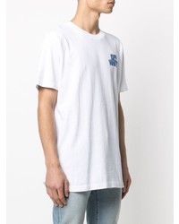 weißes bedrucktes T-Shirt mit einem Rundhalsausschnitt von Off-White