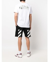 weißes bedrucktes T-Shirt mit einem Rundhalsausschnitt von Off-White