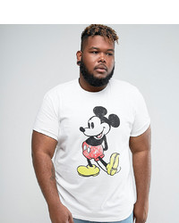 weißes bedrucktes T-Shirt mit einem Rundhalsausschnitt von ASOS DESIGN