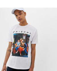 weißes bedrucktes T-Shirt mit einem Rundhalsausschnitt von ASOS DESIGN