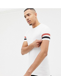 weißes bedrucktes T-Shirt mit einem Rundhalsausschnitt von ASOS DESIGN