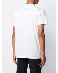 weißes bedrucktes T-Shirt mit einem Rundhalsausschnitt von Fefè