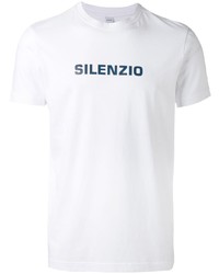 weißes bedrucktes T-Shirt mit einem Rundhalsausschnitt von Aspesi