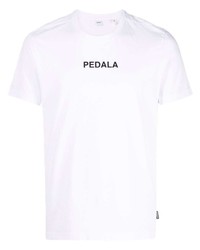 weißes bedrucktes T-Shirt mit einem Rundhalsausschnitt von Aspesi