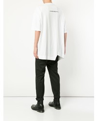 weißes bedrucktes T-Shirt mit einem Rundhalsausschnitt von Bmuet(Te)