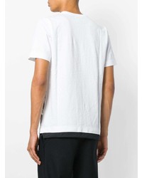 weißes bedrucktes T-Shirt mit einem Rundhalsausschnitt von Tim Coppens