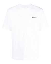 weißes bedrucktes T-Shirt mit einem Rundhalsausschnitt von Axel Arigato