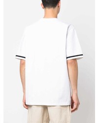 weißes bedrucktes T-Shirt mit einem Rundhalsausschnitt von Jacquemus