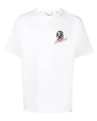 weißes bedrucktes T-Shirt mit einem Rundhalsausschnitt von BAPE BLACK *A BATHING APE®