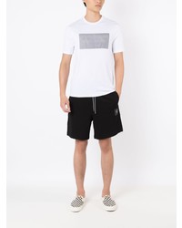 weißes bedrucktes T-Shirt mit einem Rundhalsausschnitt von Armani Exchange