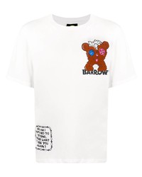 weißes bedrucktes T-Shirt mit einem Rundhalsausschnitt von BARROW