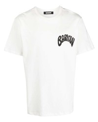 weißes bedrucktes T-Shirt mit einem Rundhalsausschnitt von BARROW