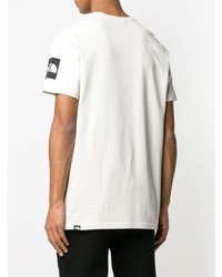 weißes bedrucktes T-Shirt mit einem Rundhalsausschnitt von The North Face