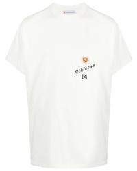 weißes bedrucktes T-Shirt mit einem Rundhalsausschnitt von BEL-AIR ATHLETICS