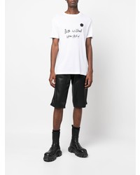 weißes bedrucktes T-Shirt mit einem Rundhalsausschnitt von Viktor & Rolf