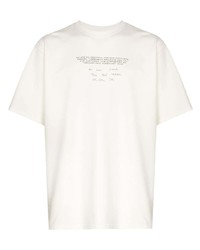 weißes bedrucktes T-Shirt mit einem Rundhalsausschnitt von Bethany Williams