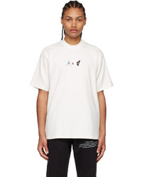 weißes bedrucktes T-Shirt mit einem Rundhalsausschnitt von Bethany Williams