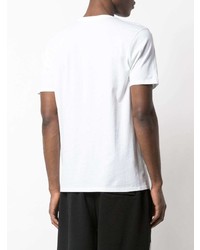 weißes bedrucktes T-Shirt mit einem Rundhalsausschnitt von Nike