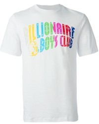 weißes bedrucktes T-Shirt mit einem Rundhalsausschnitt von Billionaire Boys Club