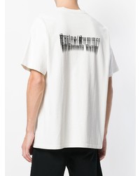 weißes bedrucktes T-Shirt mit einem Rundhalsausschnitt von Stampd