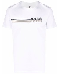 weißes bedrucktes T-Shirt mit einem Rundhalsausschnitt von Bogner