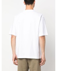 weißes bedrucktes T-Shirt mit einem Rundhalsausschnitt von Off-White