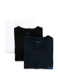 weißes bedrucktes T-Shirt mit einem Rundhalsausschnitt von BOSS