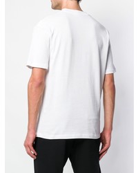 weißes bedrucktes T-Shirt mit einem Rundhalsausschnitt von McQ Alexander McQueen