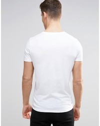 weißes bedrucktes T-Shirt mit einem Rundhalsausschnitt von Asos