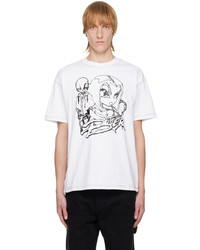 weißes bedrucktes T-Shirt mit einem Rundhalsausschnitt von BUTLER SVC