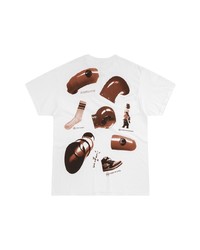 weißes bedrucktes T-Shirt mit einem Rundhalsausschnitt von Travis Scott Astroworld