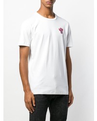 weißes bedrucktes T-Shirt mit einem Rundhalsausschnitt von Diesel Black Gold