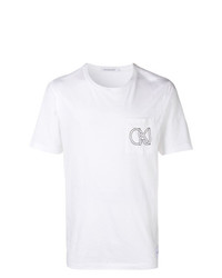 weißes bedrucktes T-Shirt mit einem Rundhalsausschnitt von Calvin Klein Jeans